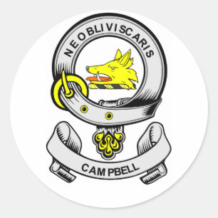 CAMPBELL Wapenmunt Ronde Sticker