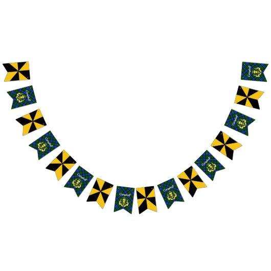 Campbell Wapenschild & Tartan  Vlaggetjes (Alle)