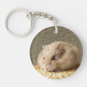 Campbells Dwarf Russian Hamster, Argente Sleutelhanger