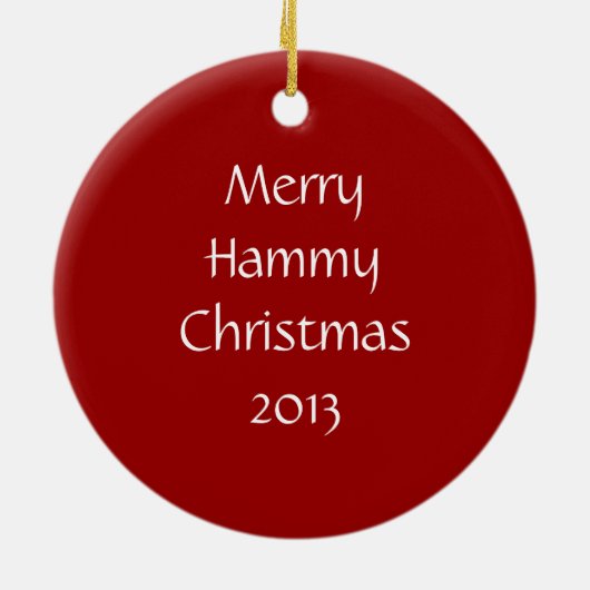 Campbells Dwarf Russische Hamster Keramisch Ornament (Achterkant)