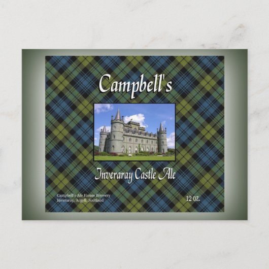 Campbell's Inveraray Castle Ale Briefkaart (Voorkant)