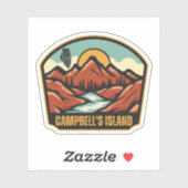 Campbell's Island, Illinois Sticker (Vel)