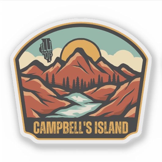 Campbell's Island, Illinois Sticker (Voorkant)