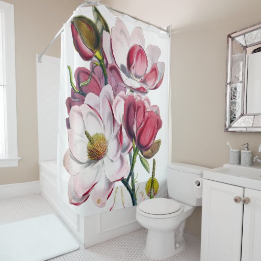 Campbell's Magnolia Shower Curtain Douchegordijn (In situ)