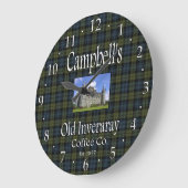 Campbell's Old Inveraray Coffee Co. Wall Clock Grote Klok (Hoek)