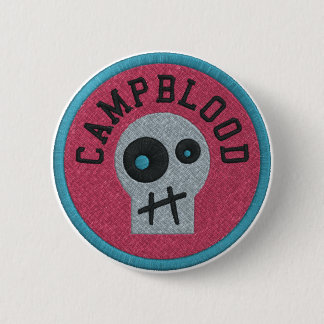 CampBlood Skully Merit Badge Button