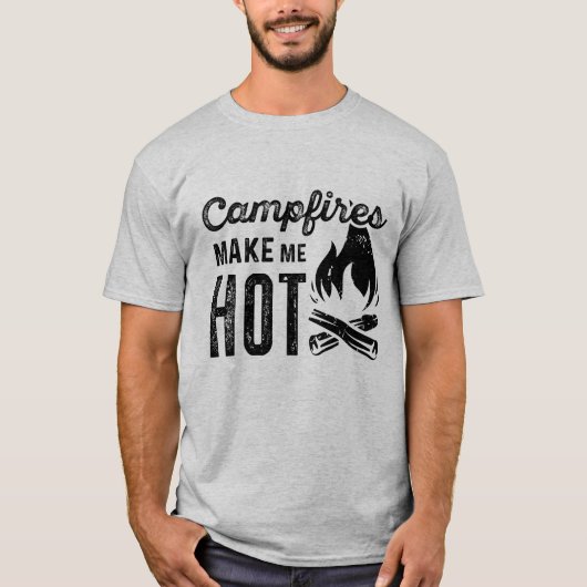 Campbranden maken me warm t-shirt (Voorkant)