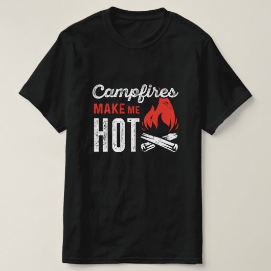 Campbranden maken me warm t-shirt (Design voorkant)