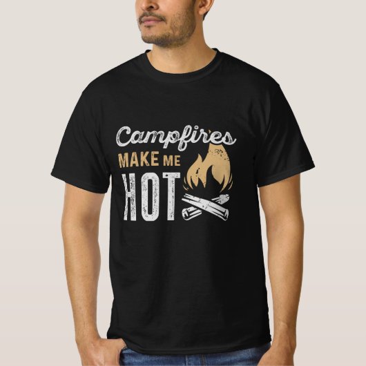 Campbranden maken me warm t-shirt (Voorkant)