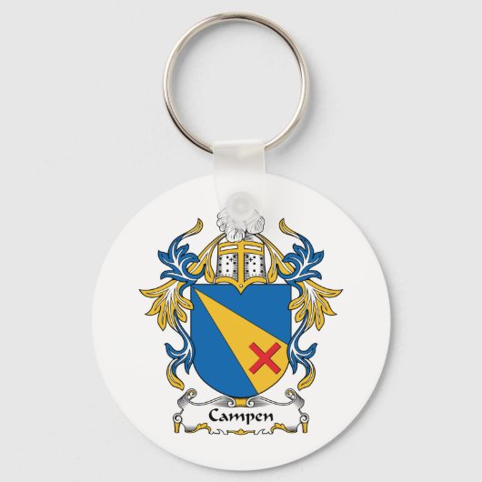 Campen Family Crest Sleutelhanger (Voorkant)