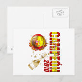 Campeon 2010 Spain Celebration Gifts Briefkaart (Voorkant / Achterkant)