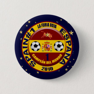 Campeón del mundo España futbol 2010 Ronde Button 5,7 Cm