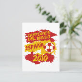 Campeones del Mundo 2010 Briefkaart (Staand voorkant)