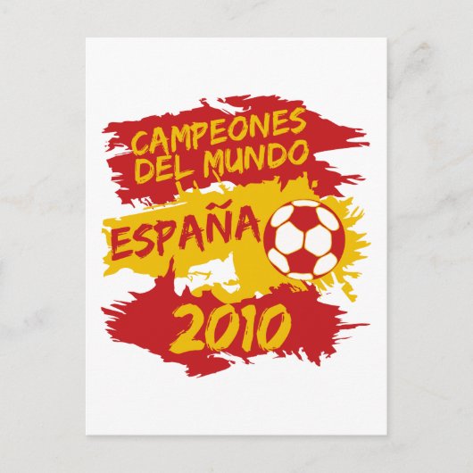Campeones del Mundo 2010 Briefkaart (Voorkant)