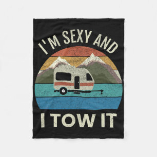 Camper aanhangwagen Rv cadeau vintage grappig ik b Fleece Deken