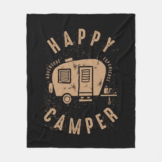 Camper Adventure Fleece Deken (Voorkant)