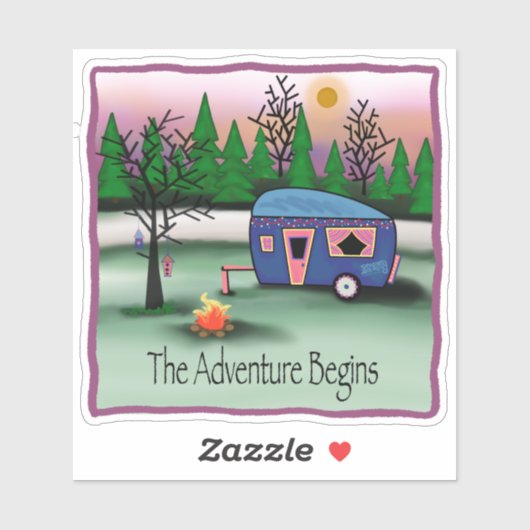 Camper Adventures Leuke Trendy Inspirivity Sticker (Vel)