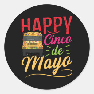 Camper bus offerte voor een Skoolie Driver Ronde Sticker