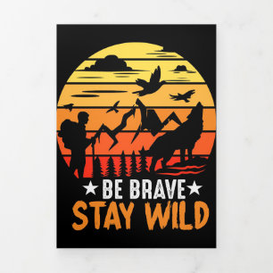 Camper Cadeau Wees Dapper Blijf Wild Drieluik Kaart