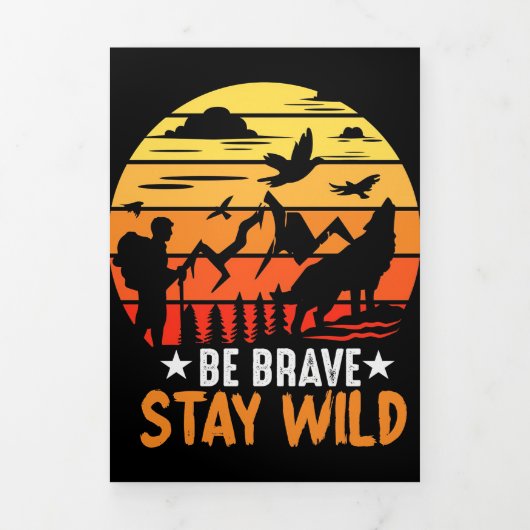 Camper Cadeau Wees Dapper Blijf Wild Drieluik Kaart (Cover)
