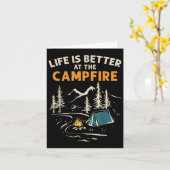 Camper Camp Campfire Het leven is beter bij de Kaart (Gele Bloem)