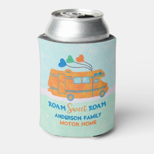 Camper Camper Bus RV Reizen | Naam toevoegen Blikjeskoeler (Blikje Achterkant)