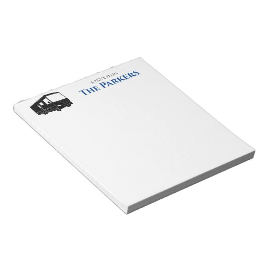 Camper / camper / camper - gepersonaliseerd Notiti Notitieblok (Schuin)