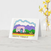 Camper Camping Bergen Vakantie Cactus Roadtrip Kaart (Gele Bloem)