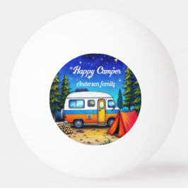 Camper Camping Blauw Groen Natuur Picknick Pingpongbal