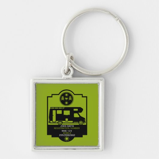 Camper Camping Cadeaus Sleutelhanger (Voorkant)