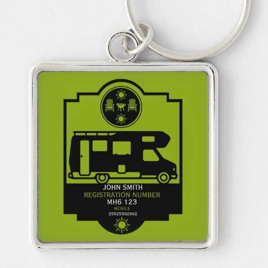 Camper Camping Cadeaus Sleutelhanger (Voorkant)