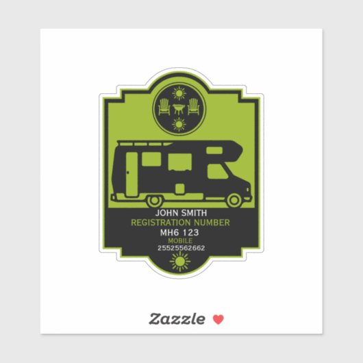 Camper Camping Cadeaus Sticker (Vel)