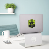 Camper Camping Cadeaus Sticker (Laptop op bureau)