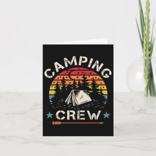 Camper Camping Crew Retro Camper Kaart (Voorkant)