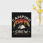 Camper Camping Crew Retro Camper Kaart (Gele Bloem)