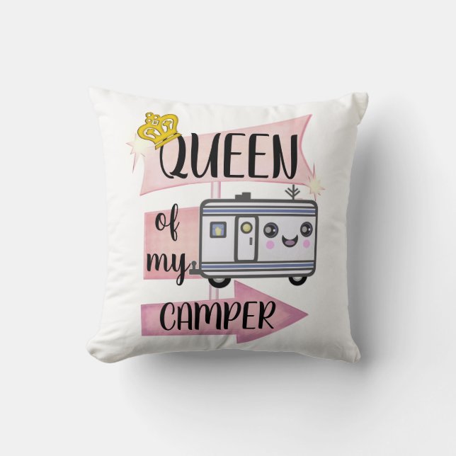 Camper Camping Funny RVing Lifestyle Pillow Kussen (Voorkant)