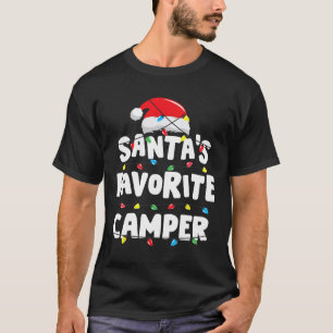 Camper Camping Kerstmis Santa's Favoriete Grappige T-shirt