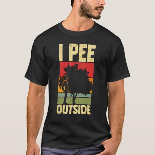 Camper  Camping Outdoor I pee outside T-shirt (Voorkant)