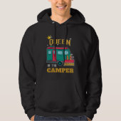 Camper  Camping Queen Themed Apparel Hoodie (Voorkant)