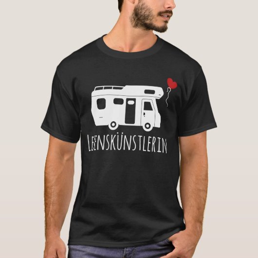 Camper Caravan Motorhome Camping Motorhome Permane T-shirt (Voorkant)