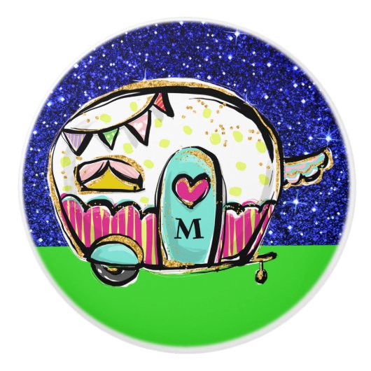 Camper Ceramic Knobs. Keramische Knop (Voorkant)