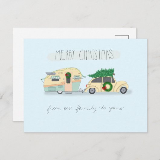 Camper Christmas Kaart (Voorkant / Achterkant)