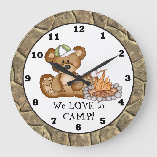 Camper Clock 3 Beer Grote Klok (Voorkant)