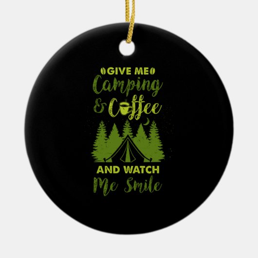 Camper Coffee Gift Keramisch Ornament (Voorkant)