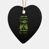 Camper Coffee Gift Keramisch Ornament (Links)