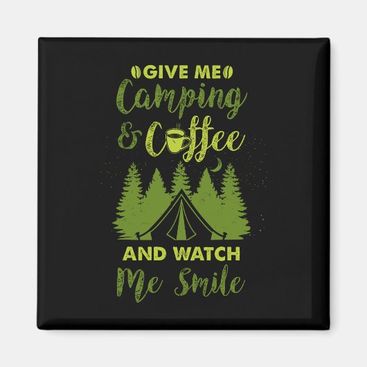 Camper Coffee Gift Magneet (Voorkant)
