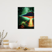 Camper confronteert een vliegende schok wanneer hi poster (Keuken)