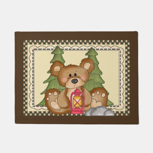 Camper doormat om Beer te bestrijden Deurmat (Voorkant)