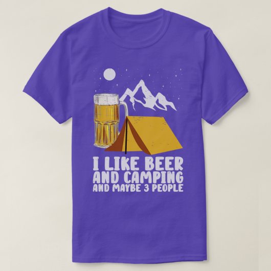 Camper Drink Beer Wilderness Campfire T-shirt (Design voorkant)