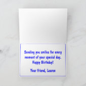  Camper en Mod Flowers Happy Birthday Kaart (Binnen)